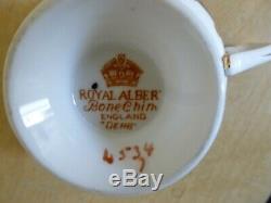 Ensemble De Café Vintage Royal Albert Derby / Heirloom Comprenant Une Cafetière 4534