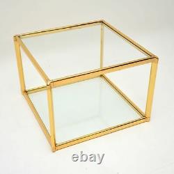 Ensemble De Trois Café Italien Vintage En Laiton / Tables D'appoint