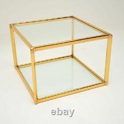 Ensemble De Trois Café Italien Vintage En Laiton / Tables D'appoint