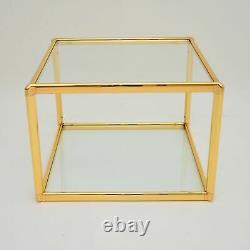 Ensemble De Trois Café Italien Vintage En Laiton / Tables D'appoint
