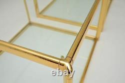 Ensemble De Trois Café Italien Vintage En Laiton / Tables D'appoint