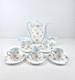 Ensemble à Café En Porcelaine Fine Shelley Vintage De 13 Pièces à Motif Floral Chintz Fabriqué En Angleterre En Très Bon état.
