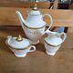 Ensemble Café 3 Pièces En Porcelaine De Bone China Royal Doulton Belmont Gold H4991 De Collection Vintage