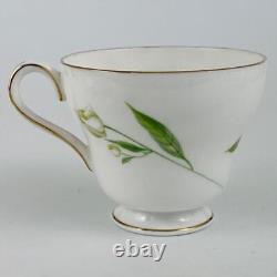 Ensemble de 6 tasses et soucoupes en porcelaine de bone china Shelley vintage de 1938 motif Syringa #14009