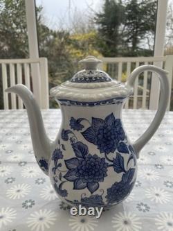 Ensemble de café Adams BLUE BUTTERFLY en faïence anglaise (Groupe Wedgwood)