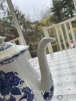 Ensemble de café Adams BLUE BUTTERFLY en faïence anglaise (Groupe Wedgwood)