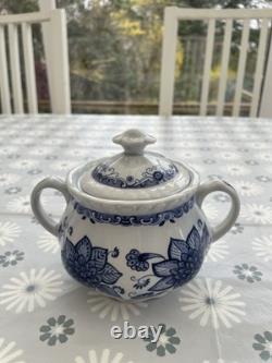 Ensemble de café Adams BLUE BUTTERFLY en faïence anglaise (Groupe Wedgwood)