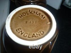 Ensemble de café Vintage Holkham Pottery avec 9 pièces de chouettes des années 1960.