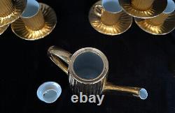 Ensemble de café en porcelaine fine de St Kilda, Australie des années 50/60, 17 pièces avec motif vintage doré