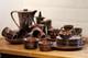 Ensemble De Café En Poterie Honeycomb De Kernewek Pottery Ltd Goonhaven Cornwall Des Années 1970