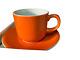 Ensemble De Café Rétro Orange De 12 Pièces, Tasses Et Soucoupes Vintage Orange, Boîte D'origine