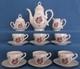 Ensemble De Café/thé En Porcelaine Japonaise Fragonard Lovers En Lustre Perlé Vintage Avec Musique