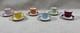Ensemble De Café Vintage Danois Royal Copenhagen 6 Tasses 6 Soucoupes