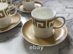 Ensemble de café vintage de 15 pièces Susie Cooper Wedgewood Old Gold Keystone