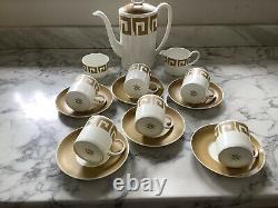 Ensemble de café vintage de 15 pièces Susie Cooper Wedgewood Old Gold Keystone