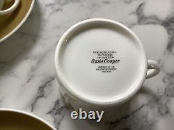 Ensemble de café vintage de 15 pièces Susie Cooper Wedgewood Old Gold Keystone