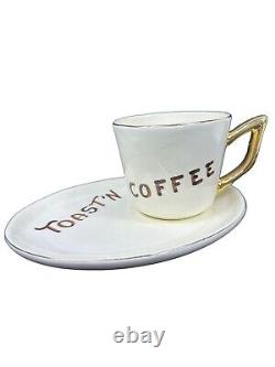 Ensemble de petit-déjeuner Vintage Camark Pottery NOR-SO en porcelaine dorée 22K tasse assiette tasse