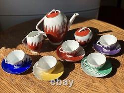 Ensemble de tasses à café en porcelaine vintage des années 1970 fabriquées en RDA