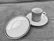 Ensemble De Tasses, Soucoupes Et Assiettes En Porcelaine Thomas Allemagne Des Années 1960, Gris Onyx