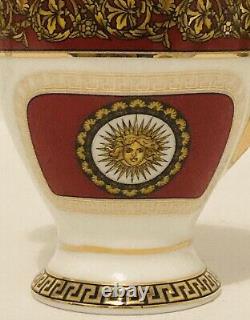Ensemble de thé/café vintage de 17 pièces en porcelaine R. Limoges avec motif clé grecque plaqué or