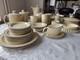 Ensemble De Thé Et De Dîner Vintage à Bord Marron De Poole Pottery Parkstone