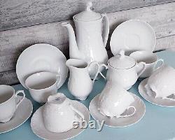 Ensemble thé café Cmielów en porcelaine blanche pure, en excellent état