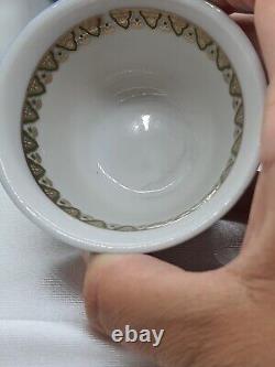Ensemble vintage de 5 tasses à café expresso en porcelaine japonaise Yamato 1886.