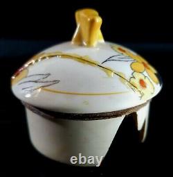 Ensemble vintage de thé ou de café en porcelaine Crown Ducal anglais motif Sunburst 2649 G-EXC