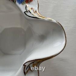 Epiag Chine Tchécoslovaquie Floral Swag 5 Tea Cup Saucer Set Sugar Bowl Creamer
