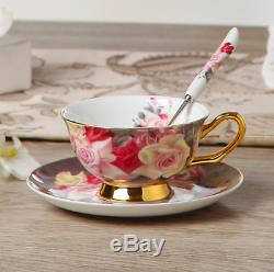 Europe Vintage Rose Bone China Set De Café En Porcelaine Britannique Set De Thé Pot En Céramique
