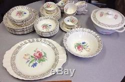 Fairbanks Ward Vintage China'sharon ' Or 22k Presque Complet Dîner Set Café