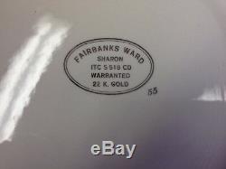 Fairbanks Ward Vintage China'sharon ' Or 22k Presque Complet Dîner Set Café