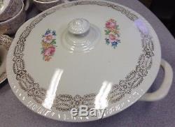 Fairbanks Ward Vintage China'sharon ' Or 22k Presque Complet Dîner Set Café