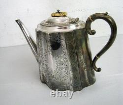 Lot De 4 Vintage Silverplate Tea Set Sugar Cream Teapot Coffee Pot Antique 809
