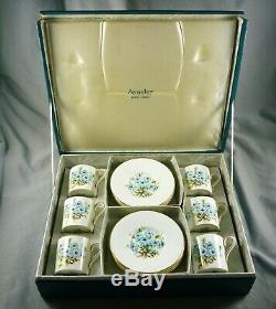 Magnifique Vintage Aynsley Bone China 12 Piece Coffee Boxed Set C 1940