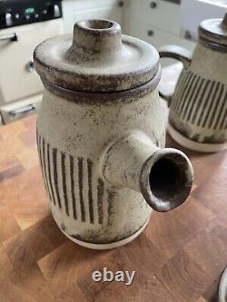 Magnifique ensemble de café/thé de 10 pièces en poterie vintage de Tremar Cornwall