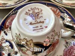 Masons Mandalay Blue Coffee Espresso Cup & Saucer Set Vintage Made En Grande-bretagne