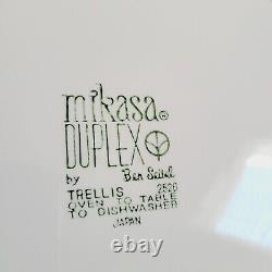 Mikasa Duplex Ben Seibel Yellow White Cup Saucer Set Service Pour 6 (+) 3 Assiettes