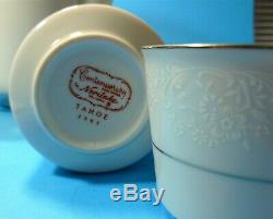 Noritake Fine Bone China Tahoe 2585 4 Piece Set Café En Dentelle Blanche Set Vintage