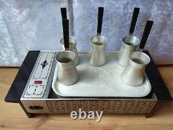 Rare Set Vintage Soviet Coffee Machine Sur Le Sable Espresso Maker Ussr Turka