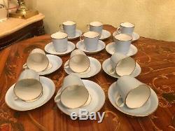 Rare Vintage 12 Tasses 12 Saucer Danemark Royal Copenhagen Porcelain Coffee Set