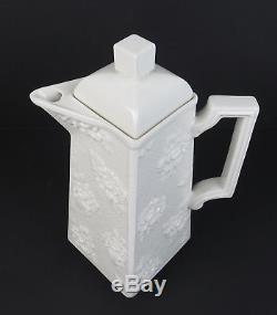 Rare Vintage Boehm Porcelaine 3pc Rose Café Set Pot Creamer Sucrier Bol De Thé