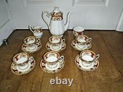 Royal Albert Lady Hamilton Vintage 15 Pièces Coffee Set Angleterre 1er Excellent
