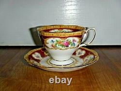 Royal Albert Lady Hamilton Vintage 15 Pièces Coffee Set Angleterre 1er Excellent