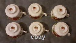 Royal Albert Old Country Roses Chine Coffee Set En Excellent État
