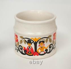 Sadler Scandi Folk Love Cafe Tea Set Pot Mugs Sugar Bowl Milk Jug Vintage