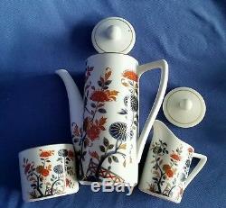 Service À Thé Japonais Vintage Café / Pot En Porcelaine De Chine Avec Fleur, 17 Pièces