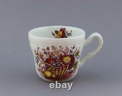Service De Café Fruits Et Fleurs Royal Tudor Plate Cup Jug Tin Angleterre