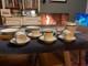 Service à Café Limoges 5 Tasses Et Soucoupes. Assiettes à Dessert Et Crémier. Vintage France