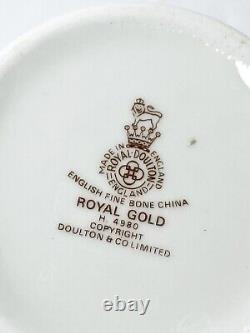 Service à café Royal Doulton ROYAL GOLD Demitasse Tasse 8 Vintage H4980 NEUF avec étiquettes